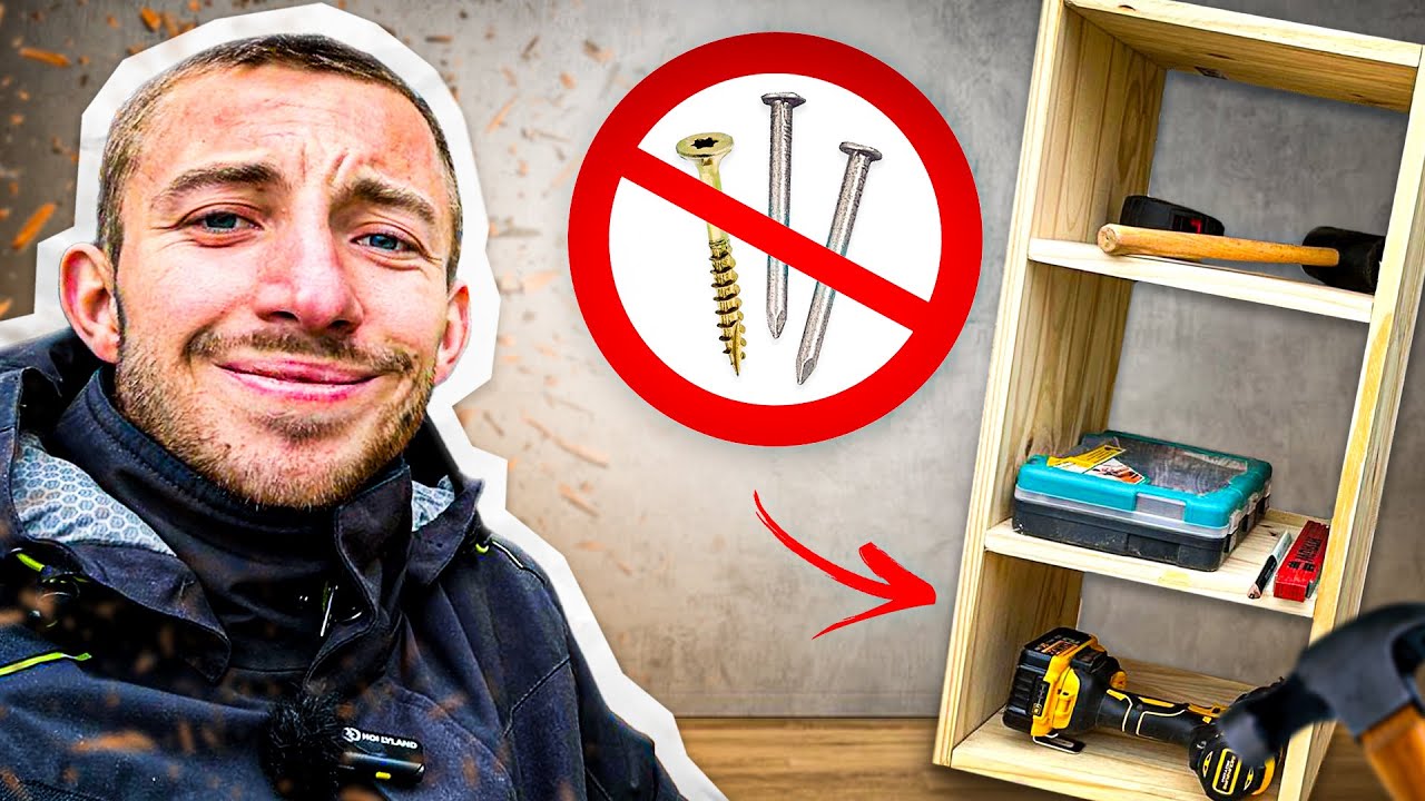 Comment fabriquer une ÉTAGÈRE SANS CLOUS ni VIS | Assemblage invisible