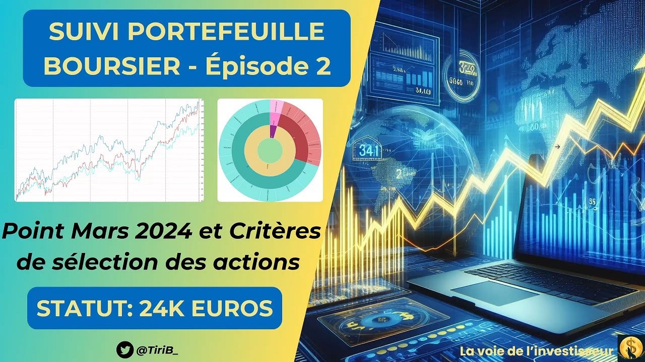 SUIVI DE MON PORTEFEUILLE BOURSIER #2 - 24K Mars 2024. Mes critères de sélection d'actions Qualité