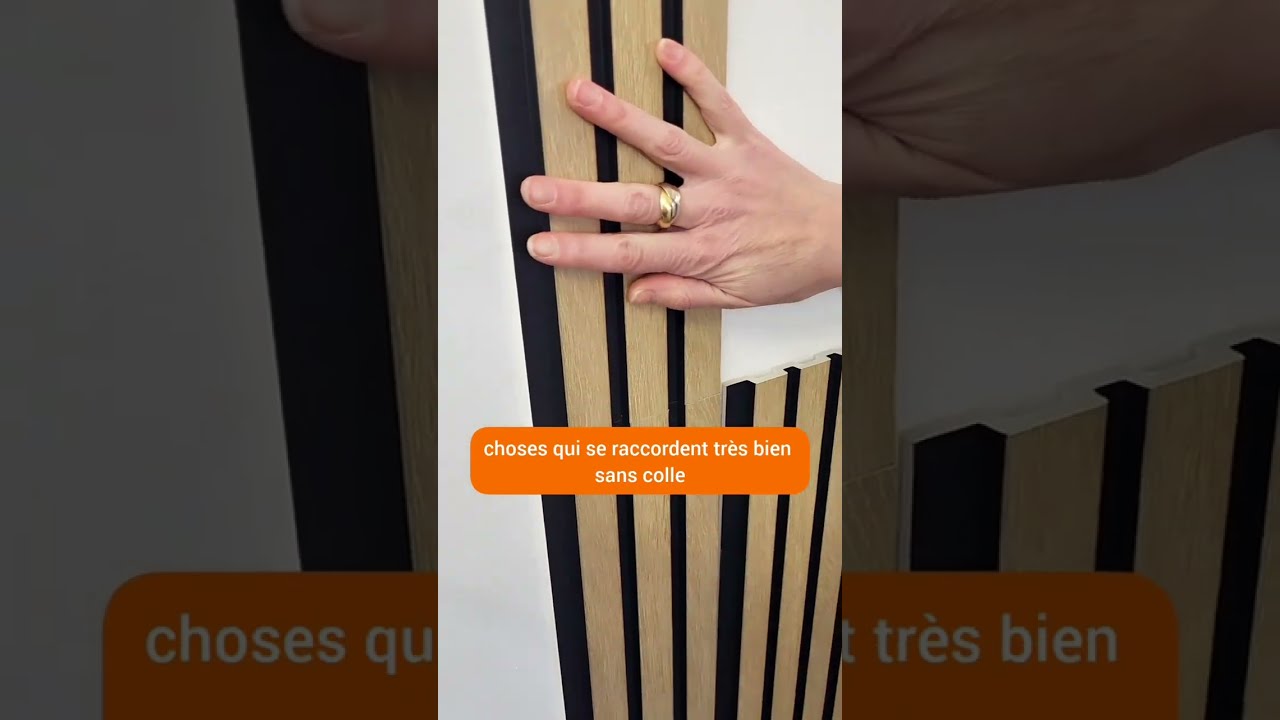 Panneau latte de bois 3D - facile à poser et pas cher