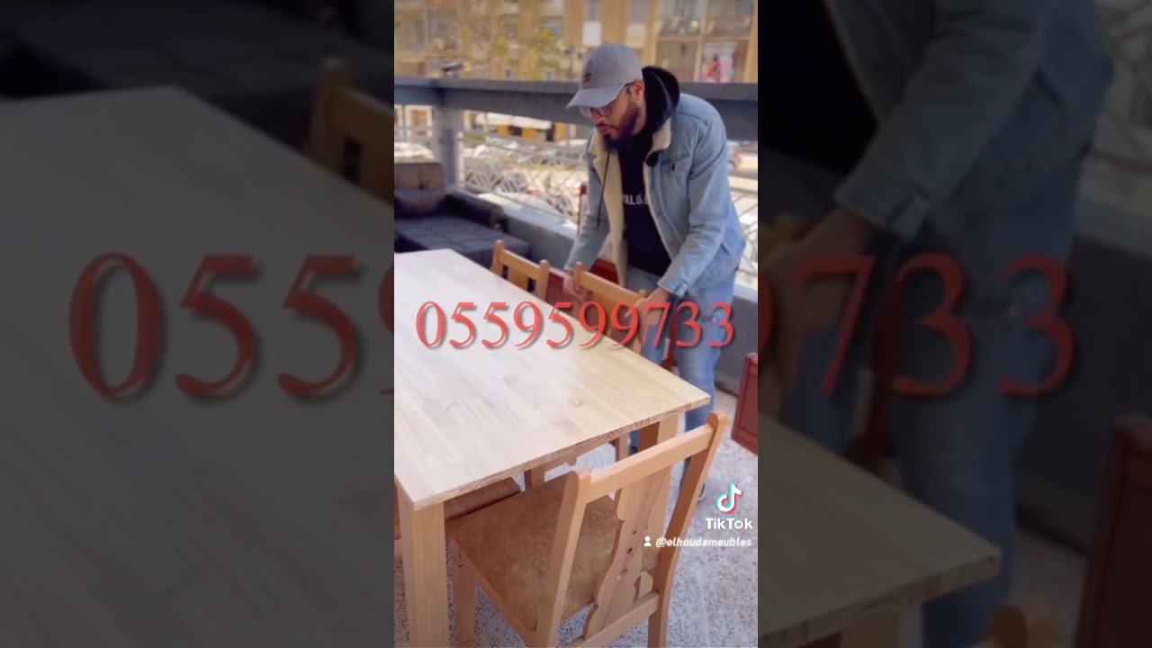 Table cuisine en bois hêtre ✨😍 4 et 6 chaises 🔥