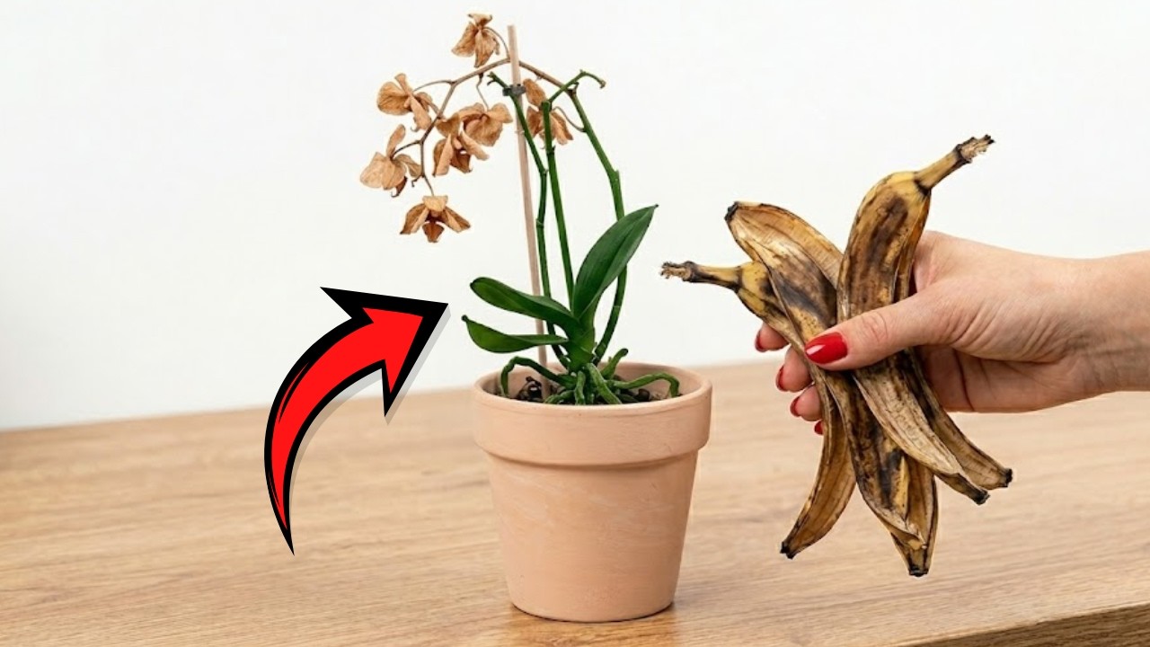 Ne jette pas les peaux de banane… ton orchidée va te remercier !