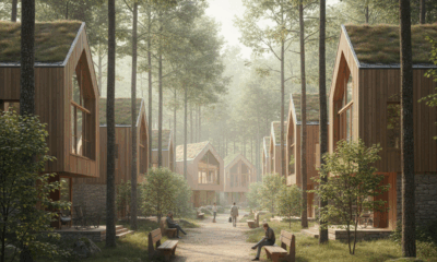 découvrez à barbizon sept maisons en bois conçues pour s'intégrer harmonieusement dans leur environnement naturel, alliant confort moderne et respect de la nature.