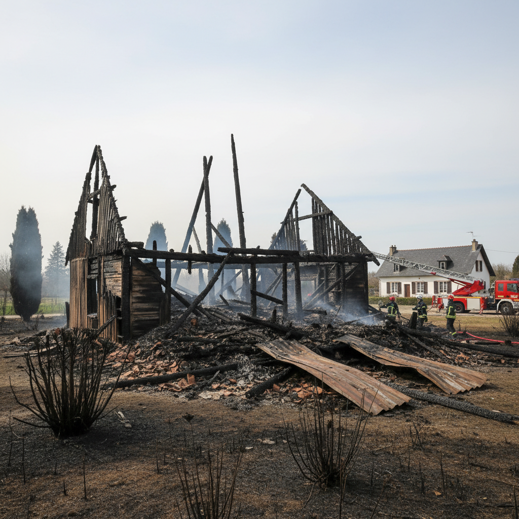 un incendie dévastateur à tarnos, dans les landes, a complètement détruit une maison en bois, laissant des dégâts importants et une communauté sous le choc.