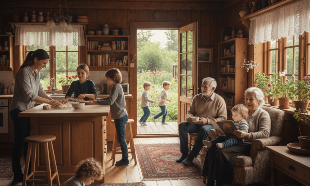 découvrez comment quatre générations cohabitent harmonieusement dans une maison à maisons-du-bois-lièvremont, un foyer unique alliant tradition et modernité.