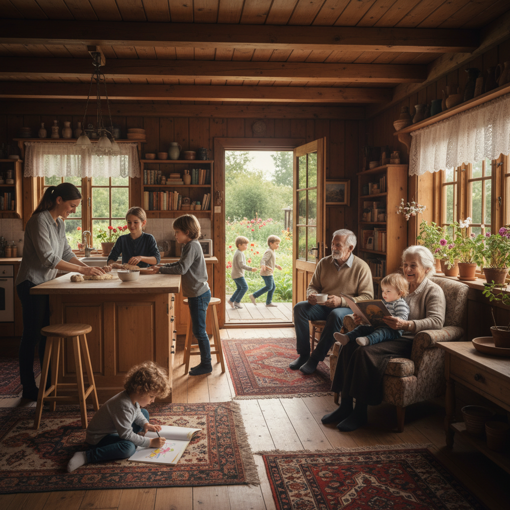 découvrez comment quatre générations cohabitent harmonieusement dans une maison à maisons-du-bois-lièvremont, un foyer unique alliant tradition et modernité.