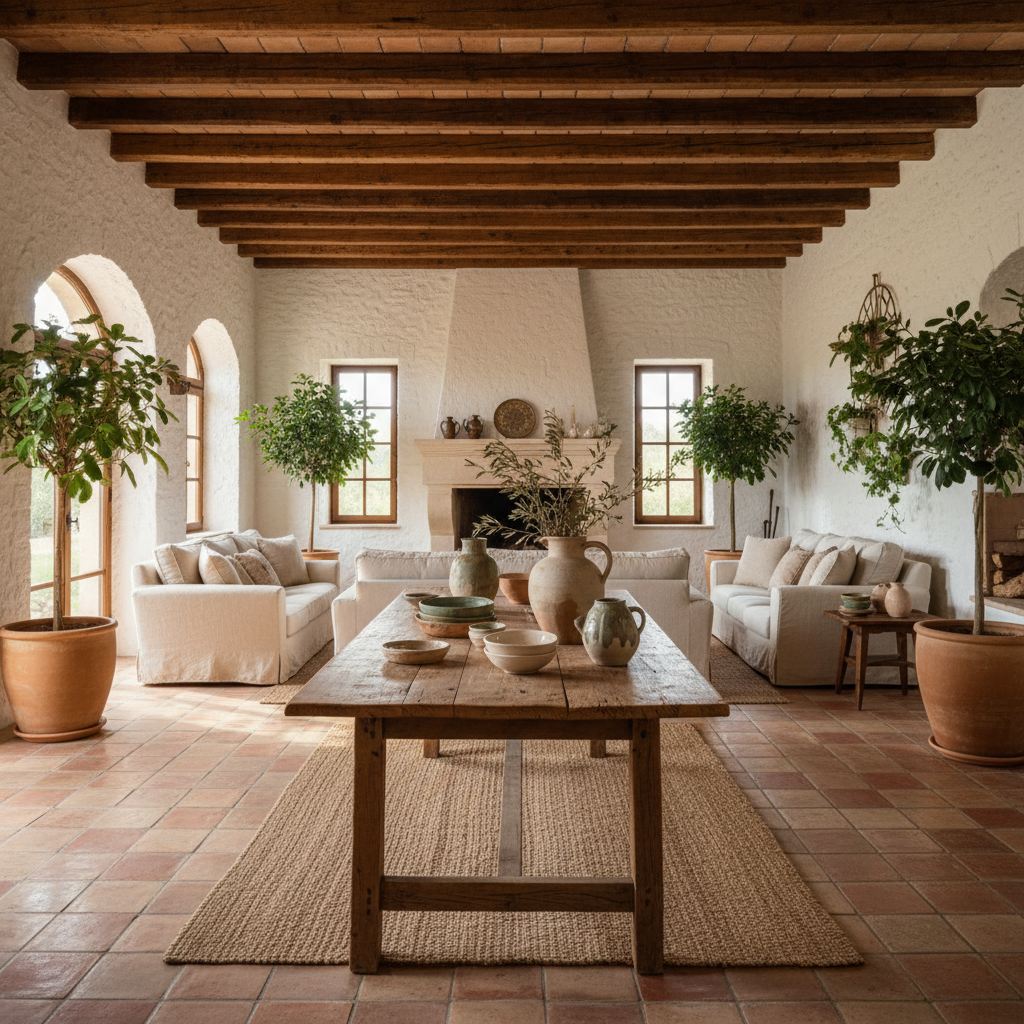 découvrez une demeure au charme méditerranéen, où la chaleur du bois et la beauté des matériaux naturels créent une ambiance unique et accueillante.