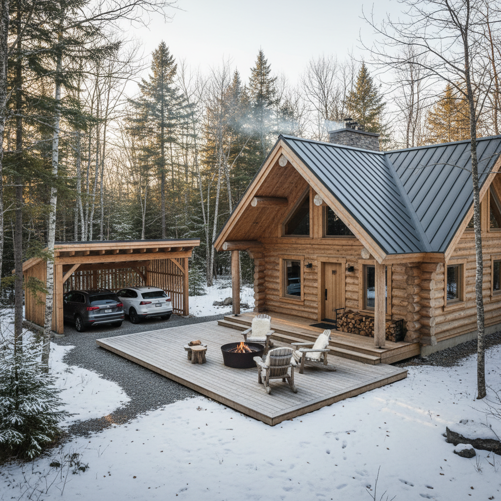 découvrez cette charmante maison en bois rond proche de tremblant, un véritable coup de cœur alliant confort, authenticité et cadre naturel exceptionnel. parfaite pour vivre vos rêves au cœur de la nature.