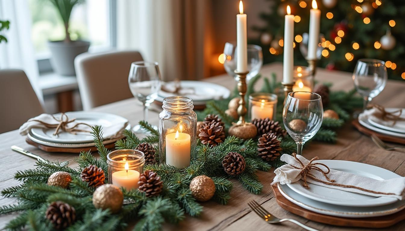 découvrez des astuces simples et économiques pour créer une décoration de table de noël pas cher à faire soi-même et rendre votre réveillon magique et convivial.