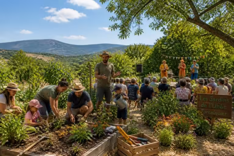 découvrez aux jardins de l’ubac à forcalquier, un lieu unique alliant spectacles vivants captivants et ateliers de jardinage pour toute la famille.